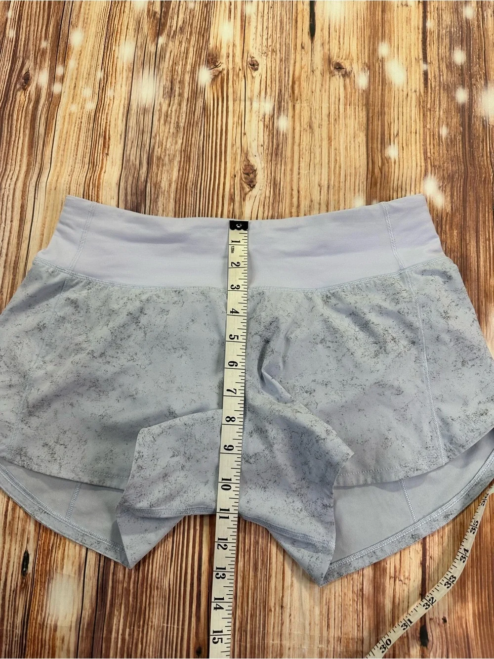 LULULEMON SPEED UP MR MID RISE LINED SHORT Size  6 GRAVEL DUST PASTEL BLUE - Picture 10 of 14